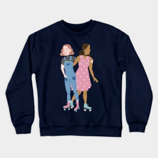 Rollerskating Girls Crewneck Sweatshirt